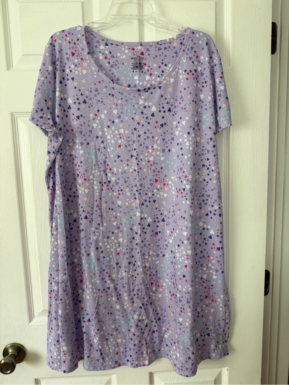 Soma Lavender Star & Heart Nightshirt — Multicolor Print